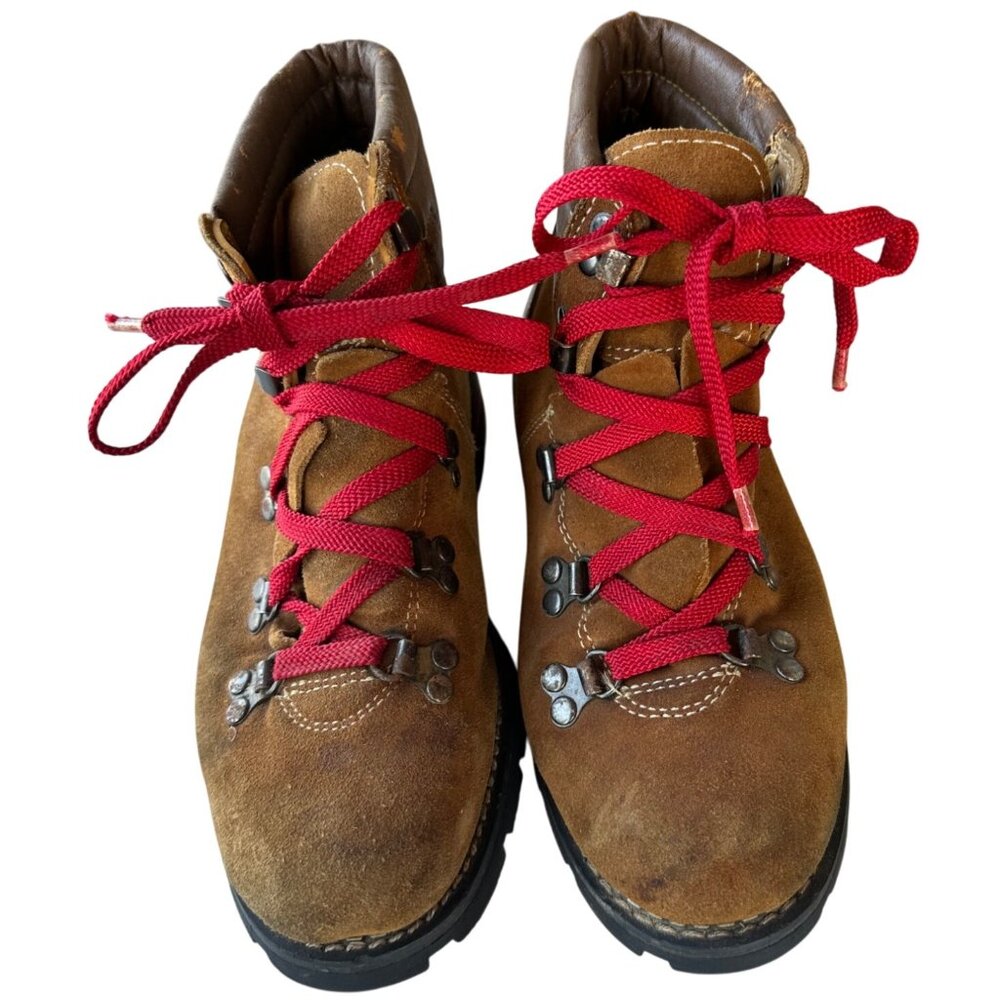 Ozark Trail Low Heel Outdoor Tan Split Leather Boots Women's Size 5.5 (READ)